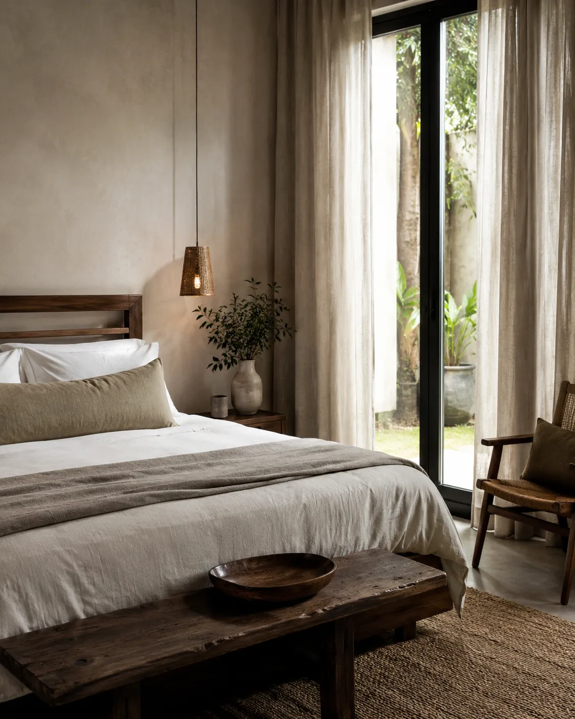 Bright room prepared for a boutique stay