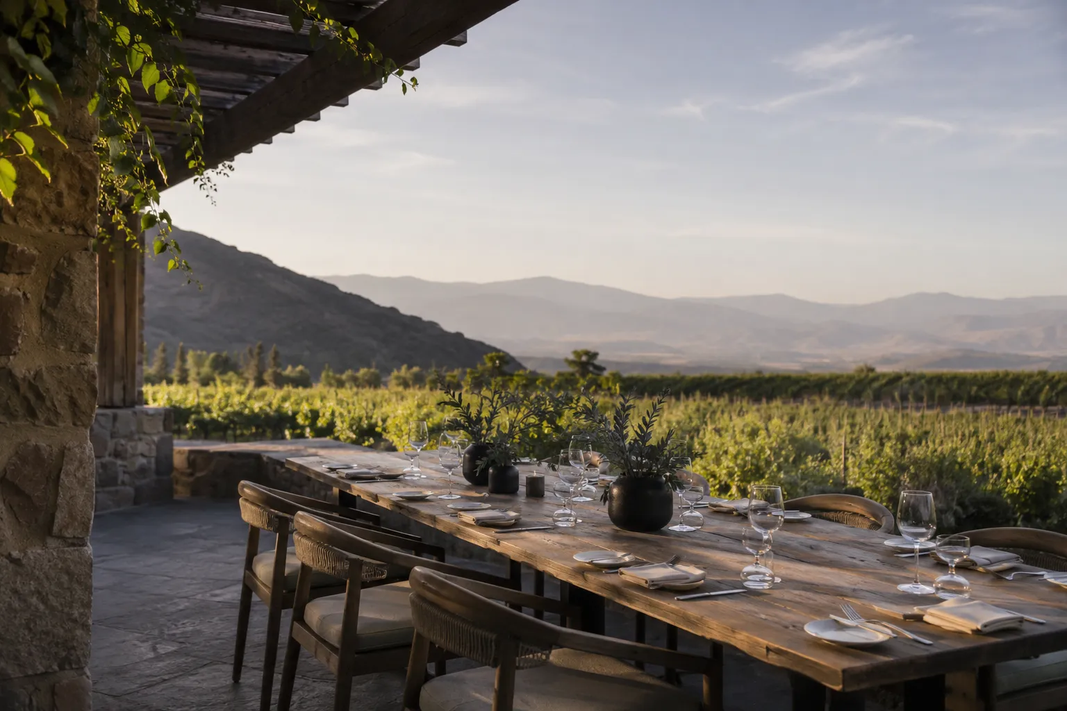 Casa Alera terrace with broad landscape view