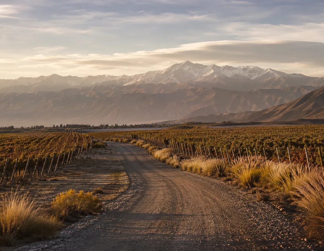 Paisaje del Valle de Uco como referencia de una experiencia insignia.