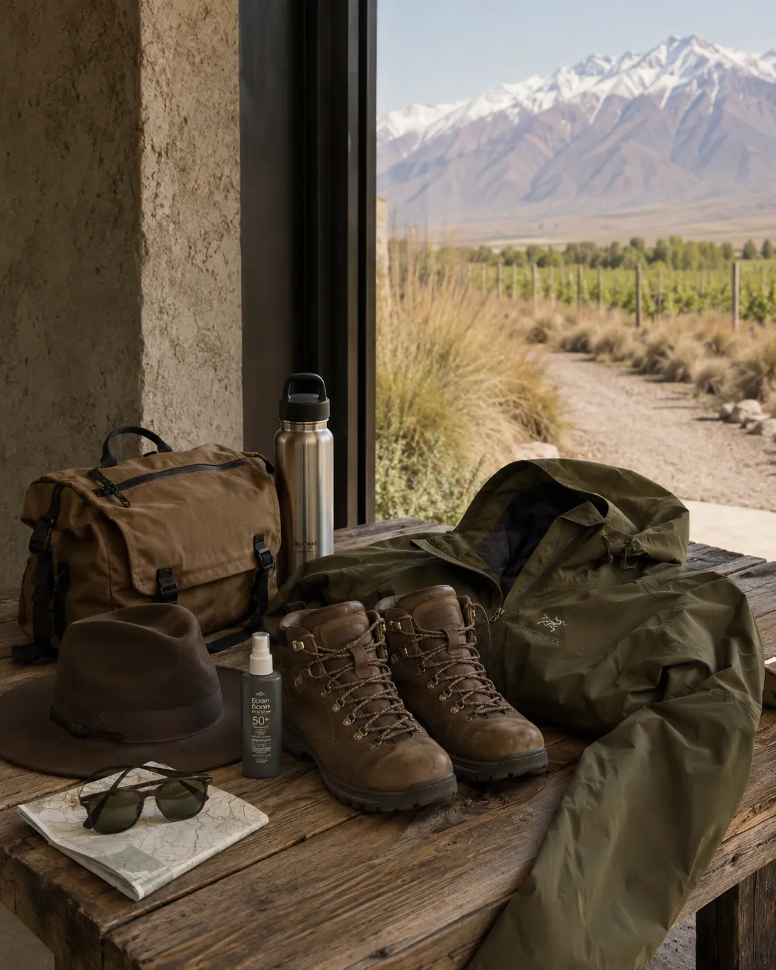 Weather gear for preparing an outing
